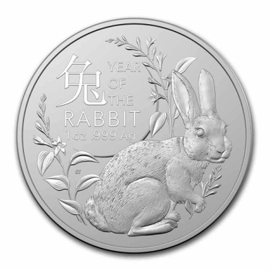 Moneda de Plata 1$ Dollar-Australia-1 Oz.-Year of The Rabbit-2023