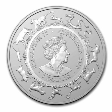 Moneda de Plata 1$ Dollar-Australia-1 Oz.-Year of The Rabbit-2023