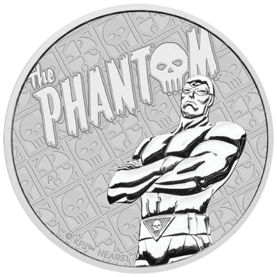 Moneda de Plata 1$ Dollar-Tuvalu-1 Oz.-The Phantom-2022