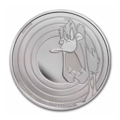 Moneda de Plata 5$ Dollar-Samoa-1 Oz.-Serie, Looney Tunes - Daffy Duck-2022
