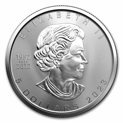 Moneda de Plata 5$ Dollar-Canadá-1 oz.-Maple Leaf-2023