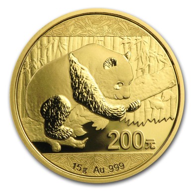 Moneda de Oro 200¥ Yuan-China-15 gramos-Panda-2016