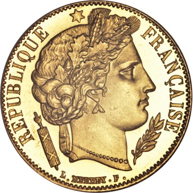 Moneda de Oro 20₣ Francos-Francia-2ª República-Varios años