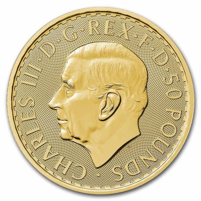 Moneda de Oro 50£ Libras-U.K.-1/2 oz.-Britannia Charles III-2023