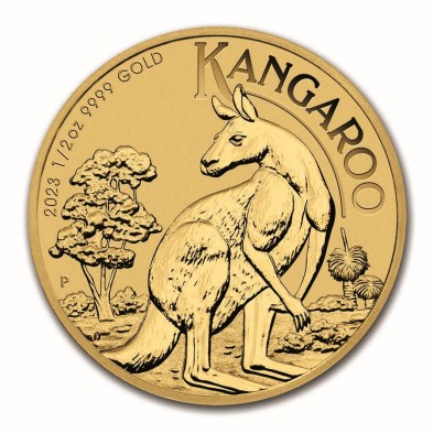 Moneda de Oro 50$ Dollar-Australia-1/2 oz.-Kangaroo (canguro)-2023