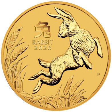 Moneda de Oro 5$ Dollar-Australia-1/20 oz.-Rabbit (Conejo)-2023