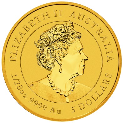 Moneda de Oro 5$ Dollar-Australia-1/20 oz.-Rabbit (Conejo)-2023