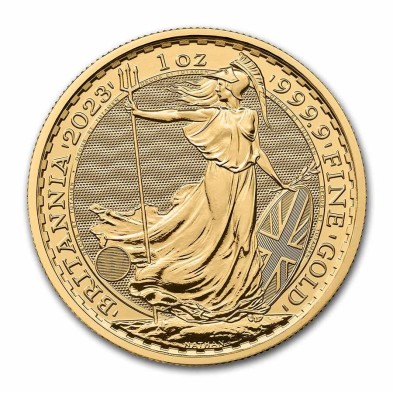 Moneda de Oro 100£ Libras-U.K.-1 oz.-Britannia-King Charles-2023