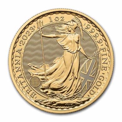 Moneda de Oro 100£ Libras-U.K.-1 oz.-Britannia-King Charles-2023