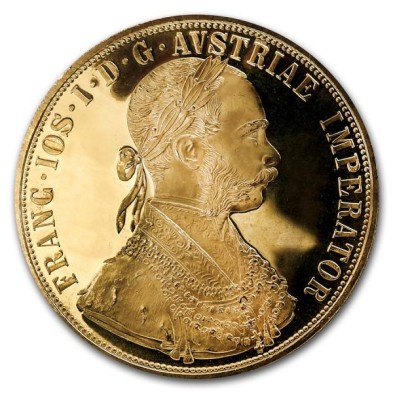 Moneda de Oro 4 Ducados-Austria-Francisco José I-Segunda Mano