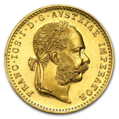 Moneda de Oro 1 Ducado-Austria-Francisco José I-Restrike-Segunda Mano