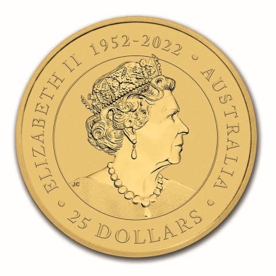 Moneda de Oro 25$ Dollar-Australia-1/4 oz.-Kangaroo (canguro)-2023