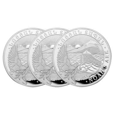 Moneda de Plata 100֏ Dram-Armenia-1/4 oz.-Arca De Noe-Segunda Mano