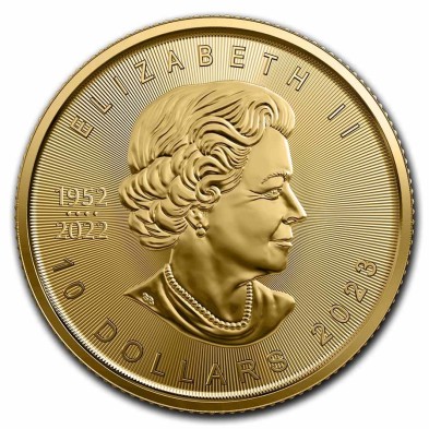 Moneda de Oro 10$ Dollar-Canadá-1/4 oz.-Maple Leaf-2023