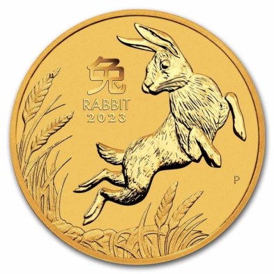 Moneda de Oro 50$ Dollar-Australia-1/2 oz.-Rabbit (Conejo)-2023-Segunda Mano