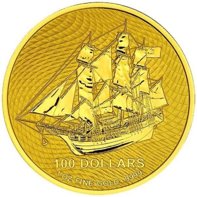 Moneda de Oro 100$ Dollar-Cook Islands-1 oz-Bounty-2022