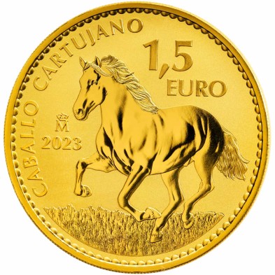 Moneda de Oro 1,5€ Euros-España-1 oz.-Caballo Cartujano-2023