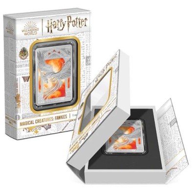 Moneda de Plata 2$ Dollar-Niue-1 Oz.-Harry Potter™-Magical Creatures-Fawkes-2023