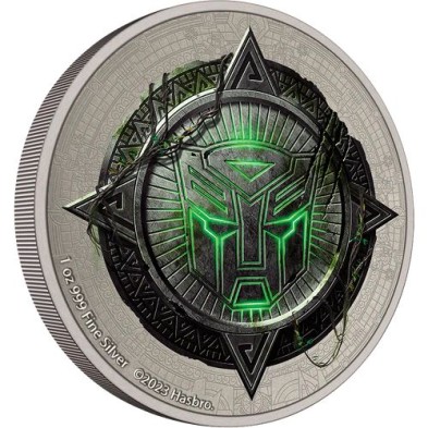Moneda de Plata 2$ Dollar-Niue-1 Oz.-Transformers-Rise Of The Beasts!-2023