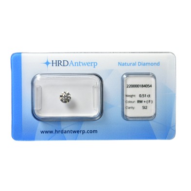 Diamante certificado talla Brillante 0,51ct ( F ) SI2