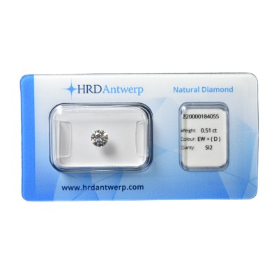 Diamante certificado talla Brillante 0,51ct ( D ) SI2