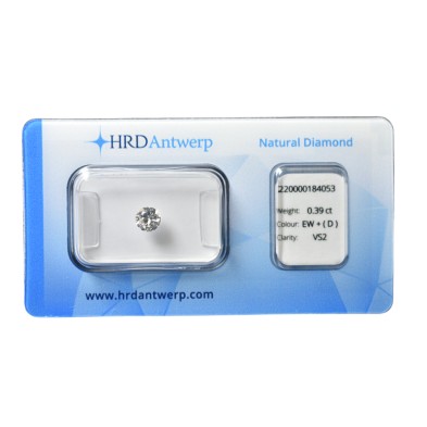 Diamante certificado talla Brillante 0,39ct ( D ) VS2