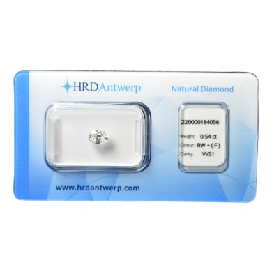 Diamante certificado talla Brillante 0,54ct ( F ) VVS1