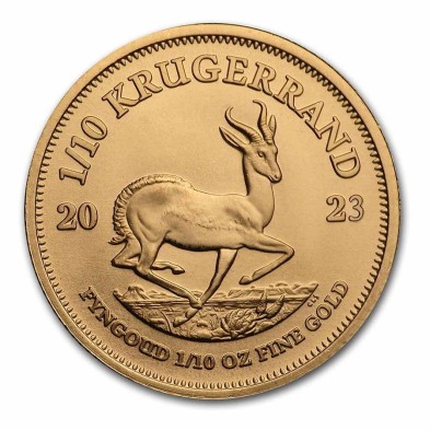 Moneda de Oro Krugerrand-1/10 oz.-Sudáfrica-2023