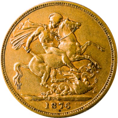 Moneda de Oro 1£ Libra-U.K.-Soberano-Victoria 1871-1887-Varios Años