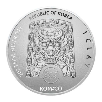 Moneda de Plata 1 Clay-Corea del Sur-Zi: Sin Lepus-2023