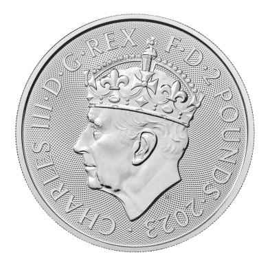 Moneda de Plata 2£ Libras-U.K. 1 oz.-Britannia-Coronación-2023
