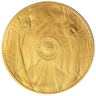 Moneda de Oro 50 Rand-Sudáfrica-1 oz.-Big Five Elephant-2023