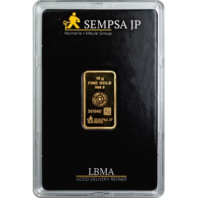 Lingote Oro 10 gramos Sempsa Estuche