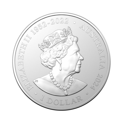 Moneda de Plata1$-Australia-Serie Most Dangerous-Tiger Snake-2024