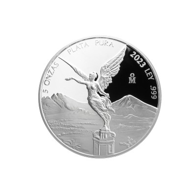 Moneda de Plata-5 oz.-México-Libertad-Proof-2023