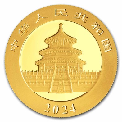 Moneda de Oro 50¥ Yuan-China-3 gramos-Panda-2024