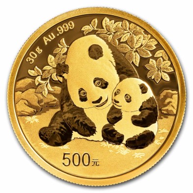 Moneda de Oro 500¥ Yuan-China-30 gramos-Panda-2024