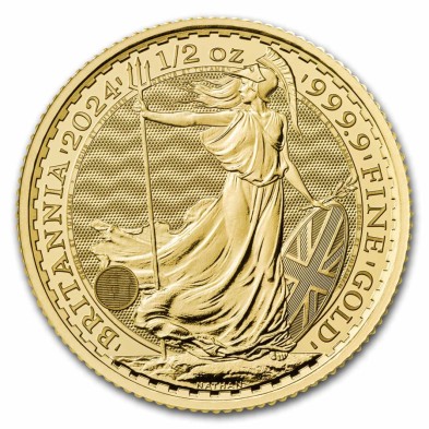 Moneda de Oro 50£ Libras-U.K.-1/2 oz.-Britannia-2024