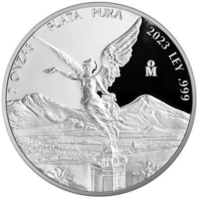 Moneda de Plata-2 oz.-México-Libertad-Proof-2023