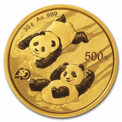 Moneda de Oro 500¥ Yuan-China-30 gramos-Panda-Varios Años.