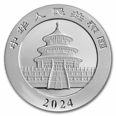 Moneda de Plata 10¥ Yuan-China-30 gramos-Panda-2024