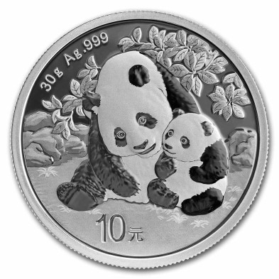 Moneda de Plata 10¥ Yuan-China-30 gramos-Panda-2024