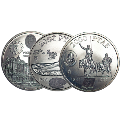 Moneda de Plata 2000-Pesetas-España-Varios Años