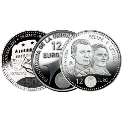 Moneda de Plata 12€-Euros-España-Varios Años