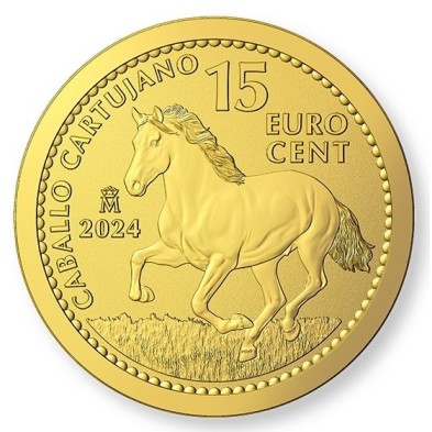 Moneda de Oro 0,15€ Euros España-1/10 oz.-Caballo Cartujano-2024