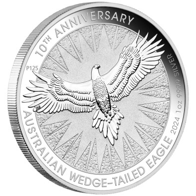 Moneda de plata 1$ Dollar-Australia-1 Oz.-Wedge Tailed Eagle (Aguila Audaz)-2024