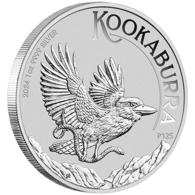 Moneda de Plata 1$ Dollar-Australia-1 Oz.-Kookaburra-2024
