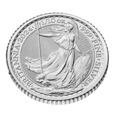 Moneda de Plata 20 peniques-U.K.-1/10 oz.-Britannia-2024