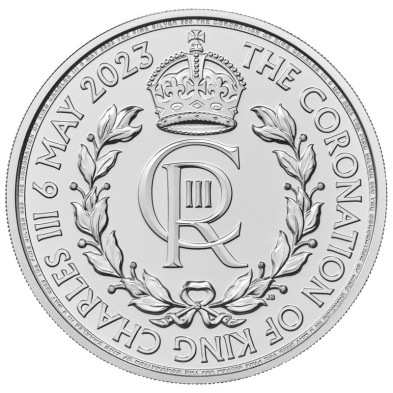 Moneda de Plata 2£ Libras-U.K.-1 oz.-Coronación-2023