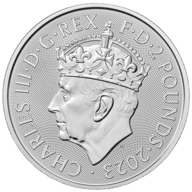 Moneda de Plata 2£ Libras-U.K.-1 oz.-Coronación-2023
